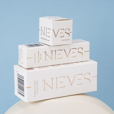 Blind Embossed Design Foldable Kraft PET Paper Boxes For Cosmetics Perfume Shipping Gifts Including Foil