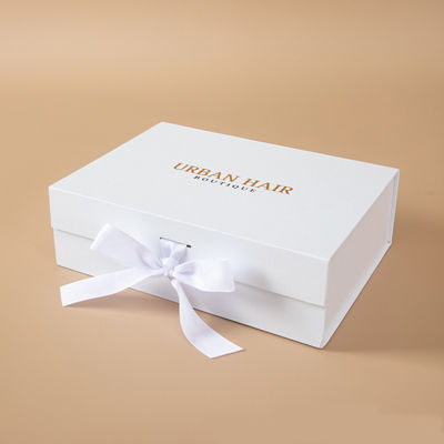 Small Business Unique Ribbon For Socks Custom Luxury Cardboard Christmas Gift Box With Magnetic Closure And UV Lamination