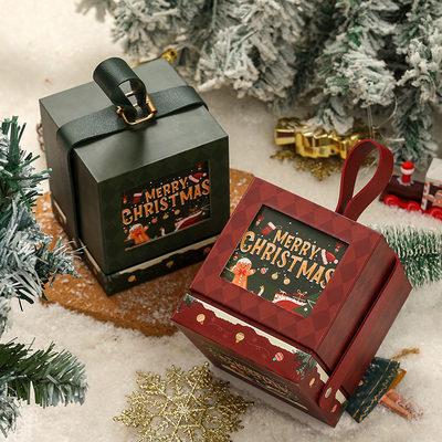 Luxury Christmas Gift Box Elegant Gold Red Design For Family Celebrations
