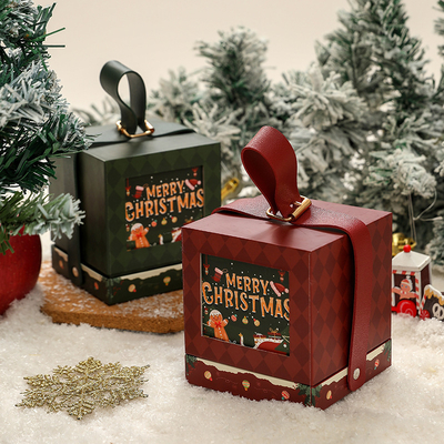 Luxury Christmas Gift Box Elegant Gold Red Design For Family Celebrations