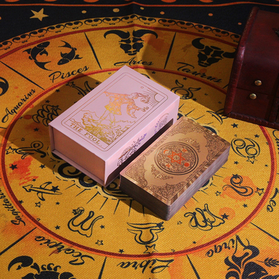Custom Rigid Cardboard Luxury Tarot Cards Magnet Closure Decorative Book Shape Boxes Faux Book Favor Box