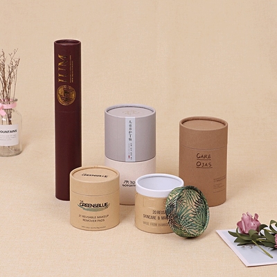 Eco-Friendly Candle Tube Packaging Biodegradable Paper Tube Gift Boxes for Glass Jars