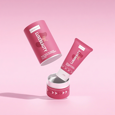 Cardboard Cylinder Paper Tube Packaging Box Eco-Friendly Cosmetic & Skincare Round Tube Box for Creams Lotions