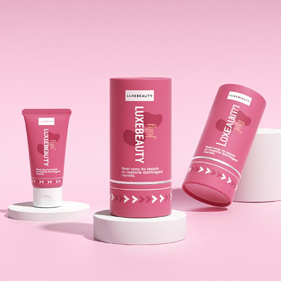 Cardboard Cylinder Paper Tube Packaging Box Eco-Friendly Cosmetic & Skincare Round Tube Box for Creams Lotions