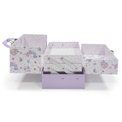Eco-Friendly Custom Kids Toy Gift Box Luxury Rigid Cardboard Suitcase Style with Metal Handle