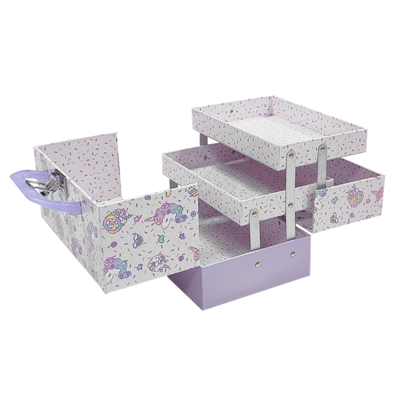 Eco-Friendly Custom Kids Toy Gift Box Luxury Rigid Cardboard Suitcase Style with Metal Handle