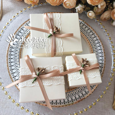 Custom Biodegradable Packaging Wedding Favor Gift Boxes for Cosmetics Parties Events