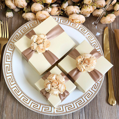 Custom Biodegradable Packaging Wedding Favor Gift Boxes for Cosmetics Parties Events