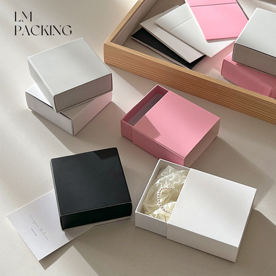 Luxury Wedding Jewelry Gift Box Custom Logo Printed Drawer Storage for Bridal Rings, Earrings, Necklaces