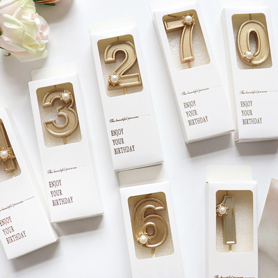 Customized Color Box Printing Number Cake Birthday Candle Geschenkbox Klein Small Gift Boxes