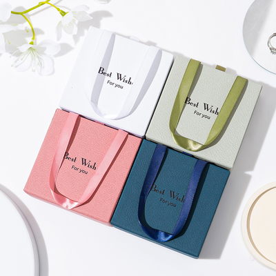 Luxury Custom Printed kraft paper Jewelry Boxes for Earrings & Necklaces Recyclable Paper Ring Box Eco-Friendly Gift Packaging for Women