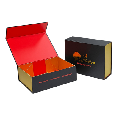 Premium Custom Logo Luxury Large Matte Rigid Paper Cardboard Black Foldable Empty Magnetic Box ISO9001