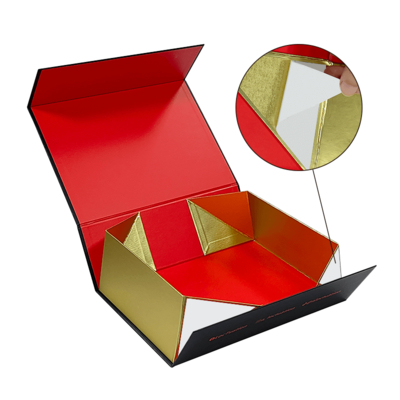 Premium Custom Logo Luxury Large Matte Rigid Paper Cardboard Black Foldable Empty Magnetic Box ISO9001