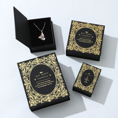 Wholesale Custom Luxury Necklace and Earrings Magnet Box Jewelry Storage Box