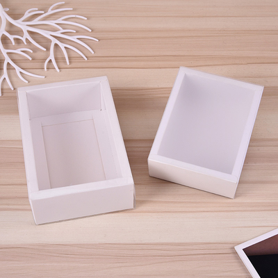 Custom High-End  Packaging Boxes Kraft Paper Drawer Box with Clear PET Window