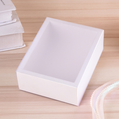 Custom High-End  Packaging Boxes Kraft Paper Drawer Box with Clear PET Window