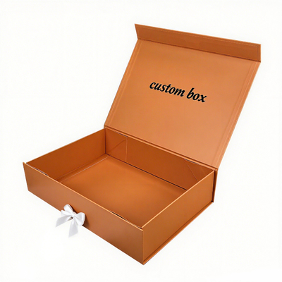 Wholesale High-End Luxury Magnetic Gift Box Custom Logo Folding Clothing Packaging with Ribbon