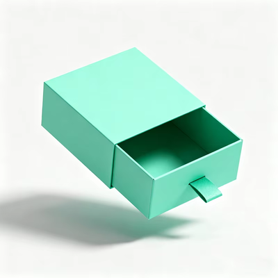 Wholesale Luxury Square Pattern Drawer Slide White Cardboard Gift Packaging Jewelry Box