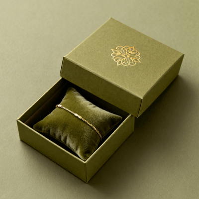 Custom Designed Luxury Gift Box Embossed Green Rigid Paper Jewelry Box  for Rings and Earrings Fashion Accessory Storage