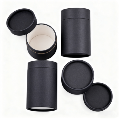 Custom Cylinder Paper Tube for Toothbrush Essential Oil Candle Coffee Tea Packaging Craft Paper and Cardboard Materials