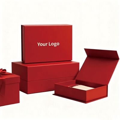 Customizable Recyclable Varnished Cardboard Rigid Packaging Paper Boxes Magnetic Gift Box For Cosmetics
