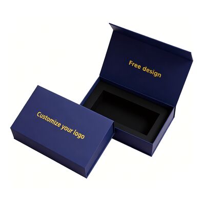 Custom Personalized Packaging Box With Magnetic Closure Black Insert For Shoes Clothing