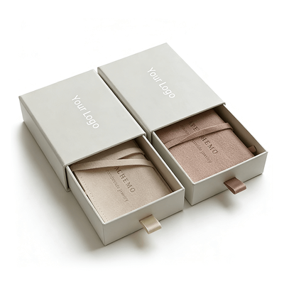 Custom Gold Foil Coated Paper Jewelry Packaging Box Drawer Paper Boxes With Foam Insert for Necklaces Bracelets Bangles Earrings