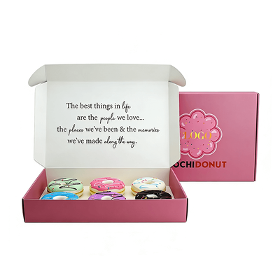 Custom Eco Friendly White Kraft Paper Boxes Corrugated Flip Top Cardboard Box for Candle Incense Chocolate Bar Donuts