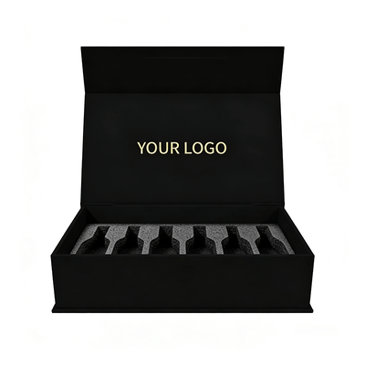 Custom Elegant Paper Boxes Magnetic Lid Gift Box With Handle for Wine Bottle Perfume Set VIP Card