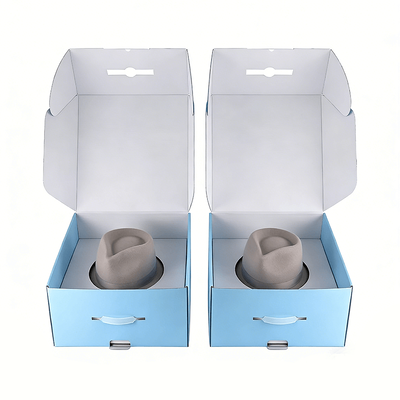 Custom Hat Boxes with logo Environmentally Friendly Coated Rigid Luxury Cardboard Shipping Paper Boxes  Packaging for Caps