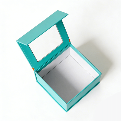 Custom High-end Handmade Magnetic Closure Gift Boxes with Window Packaging Paper Boxes for Hats and Clothing