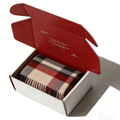 Custom White Cardboard Foldable and Recycled Boxes for Shipping and Packaging of Clothes with logo