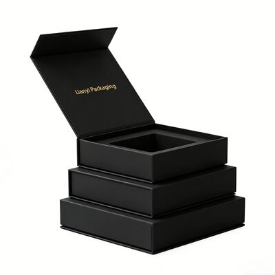 Premium Custom Logo Luxury Biodegradable Paper Boxes Cardboard Black Rigid Magnetic Gift Box