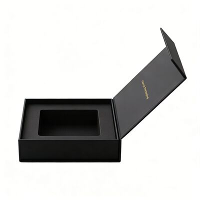 Premium Custom Logo Luxury Biodegradable Paper Boxes Cardboard Black Rigid Magnetic Gift Box