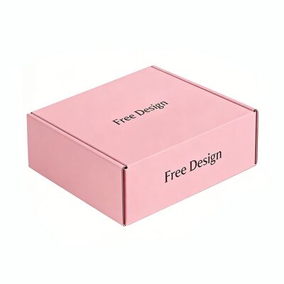 Wholesale Custom Personalized Printed Pink Corrugated Cardboard Packaging Boxes Postal Mailer Shipping Box