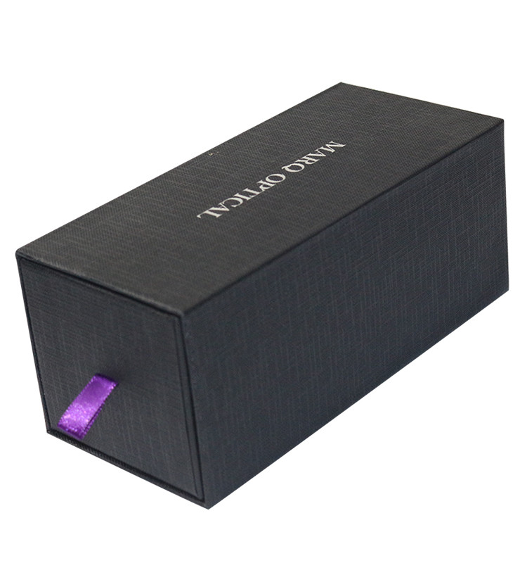 Recyclable Black Drawer Packaging Box Black Kraft Paper Gift Boxes ...