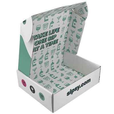 Cosmetic Paper Mailer Box Eco Friendly Corrugated Cardboard Box For Shipping