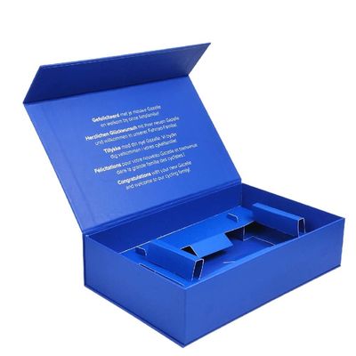Recyclable Blue Paper Slide Open Cardboard Drawer Packaging for Elegant Skincare