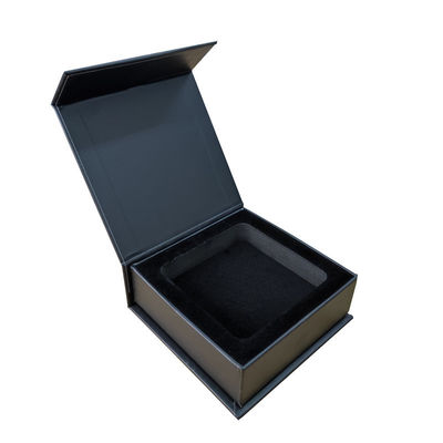 CMYK Handmade Recycled Printing Paper Magnetic Gift Box with Foam Insert For Wallet Packing