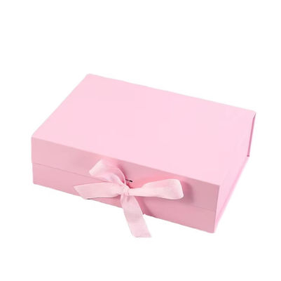 Custom Logo Size Luxury Magnetic Flip Wig Cosmetic Packaging Gift Box With Ribbon Magnetic Closure