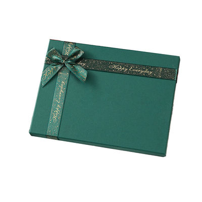 Custom Christmas Gift Box Large Lid Bottom Box Packaging Bow Holiday Ribbon Luxury Unique Holiday Party Gift Box