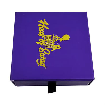 Custom Shape 8x8 Small Slide Drawer Gift Box Art Paper Jewelry Sliding Box With Handle 2mm Thickness