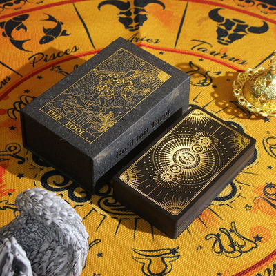 Custom Rigid Cardboard Luxury Tarot Cards Magnet Closure Decorative Book Shape Boxes Faux Book Favor Box