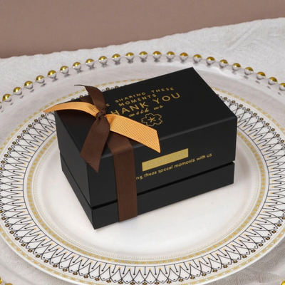 ISO9001 Customize Luxury Perfume Packaging Gift Box Two Pieces Lid and Base Bow Tie Cardboard Box for Cosmetic