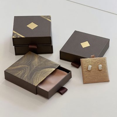 Custom Logo Eco Friendly Printed Hard Rigid Recycle Style  Paper Packaging Cardboard Drawer box Sliding For Jewellery